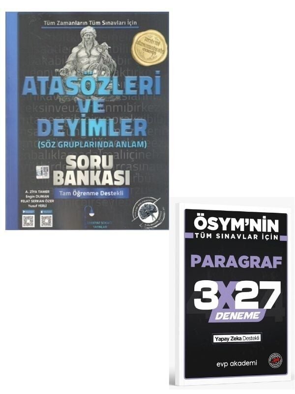 Edebiyat Sokağı 2027  Atasözleri ve Deyimler Soru Bankası+ EVP Akademi Paragraf