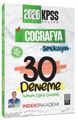 İndeks Akademi 2026 KPSS Coğrafya Simülasyon 30 Deneme Çözümlü - Alican Demir İndeks Akademi Yayıncılık
