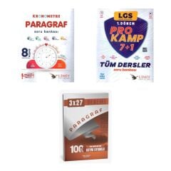 2027 Limit LGS Paragraf 8. Sınıf Kronometre + Tüm Dersler Prokamp Soru + anla kazan paragraf deneme 3'lü Set