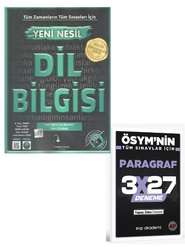 Edebiyat Sokağı 2027  Tüm Sınavlar İçin Dil Bilgisi Soru Bankası+ EVP Akademi Paragraf