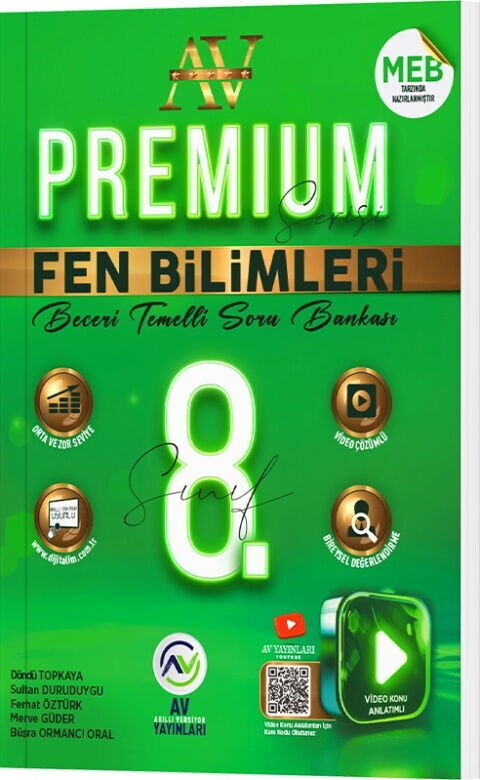 Av Yayınları 8. Sınıf Fen Bilimleri Premium Beceri Temelli Soru Bankası