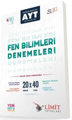 Limit Yayınları AYT Fen Bilimleri 20x40 Video Çözümlü Denemeleri