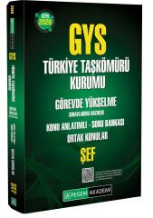 Pegem 2026 GYS Türkiye Taşkömürü Kurumu Şef Ortak Konular Konu Anlatımlı Soru Bankası Görevde Yükselme Pegem Akademi Yayınları