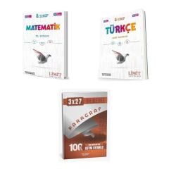 2027 Limit 8. Sınıf Matematik El Kitabı + Türkçe Soru + anla kazan paragraf deneme 3'lü Set
