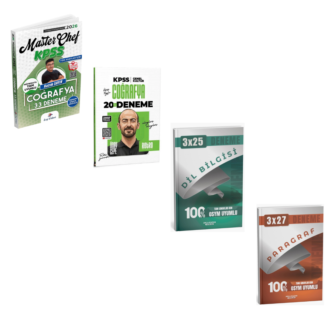 Dizgi Kitap 2026 KPSS Tarih 14 Deneme & KPSS Tarih 20 Deneme Retro Yayıncılık + Paragraf Deneme Seti