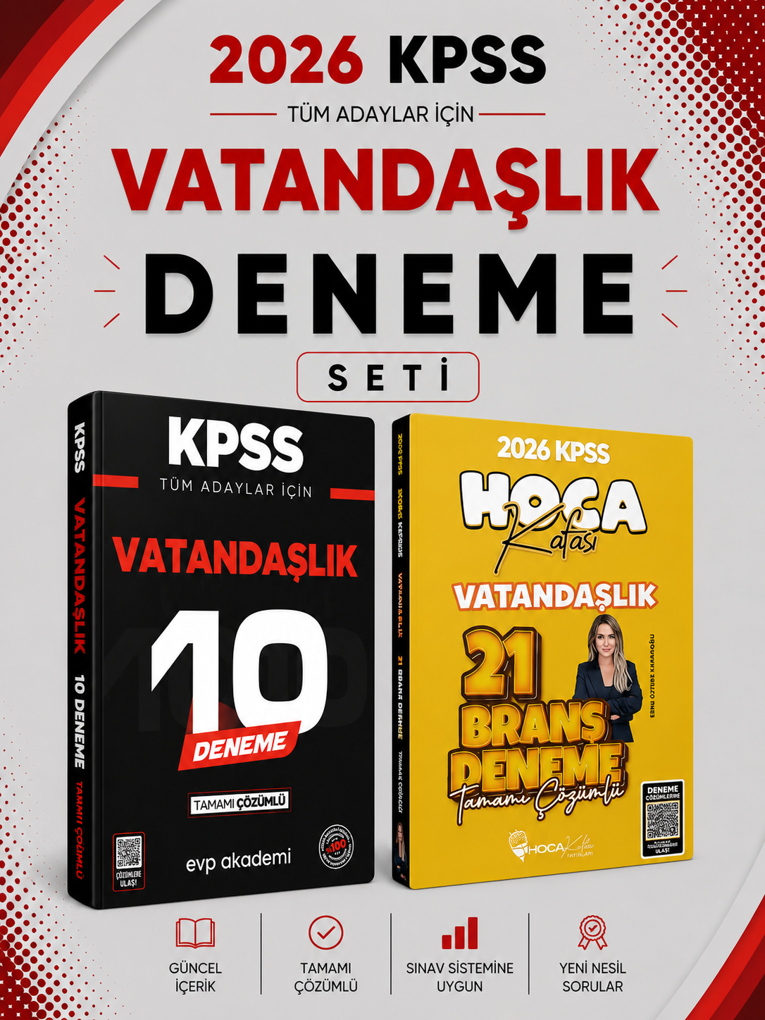 Hoca Kafası 2026 KPSS Vatandaşlık 21 Deneme & KPSS Vatandaşlık 10 Deneme EVP Akademi Seti
