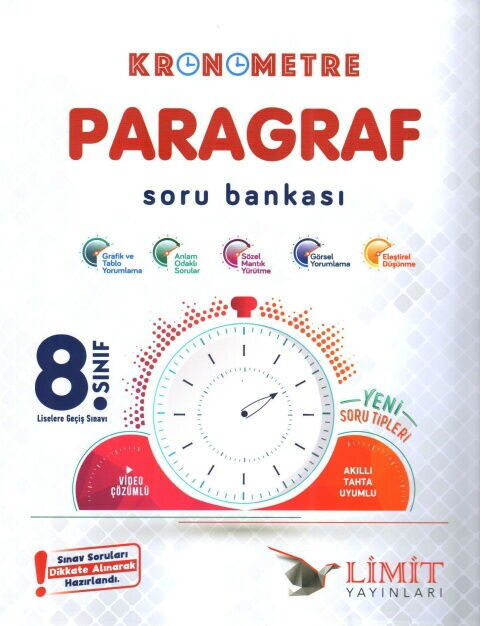 Limit Yayınları 8. Sınıf LGS Kronometre Paragraf Soru Bankası
