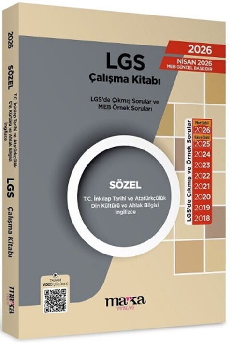 Marka 2026 LGS Sözel T.C. İnkılap Tarihi ve Atatürkçülük-Din Kültürü ve Ahlak Bilgisi-İngilizce Çıkmış Sorular