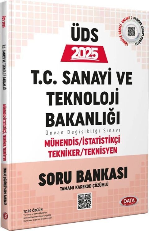 Data Yayınları 2025 ÜDS T.C. Sanayi ve Teknoloji Bakanlığı Mühendis İstatistik Tekniker Teknisyen Soru Bankası