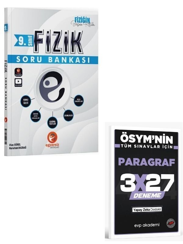 Egzersiz 2027 9. Sınıf Fizik Soru Bankası+ EVP Akademi Paragraf