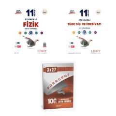2027 Limit 11. Sınıf Etkinlikli Fizik + Edebiyat Türk Dili ve Edebiyatı Soru + anla kazan paragraf deneme 3'lü Set