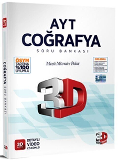 3D Yayınları YKS AYT Coğrafya Soru Bankası Video Çözümlü 3D Yayınları