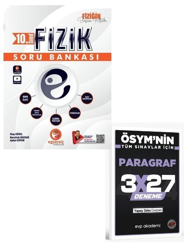 Egzersiz 2027 10. Sınıf Fizik Soru Bankası+ EVP Akademi Paragraf