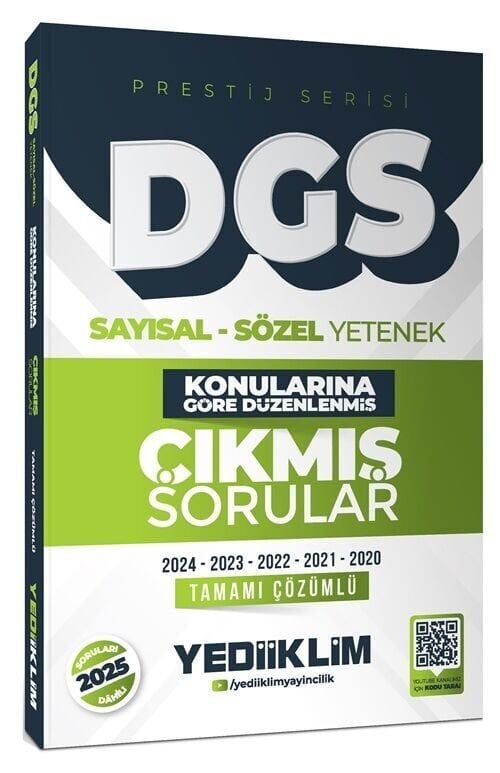 Yediiklim 2026 DGS Prestij Çıkmış Sorular Konularına Göre Çözümlü Yediiklim Yayınları