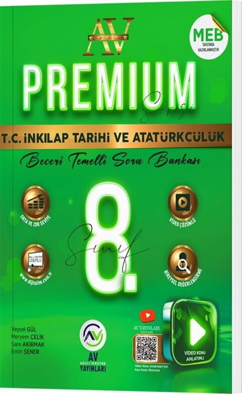 Av Yayınları 8. Sınıf İnkılap Tarihi ve Atatürkçülük Premium Beceri Temelli Soru Bankası