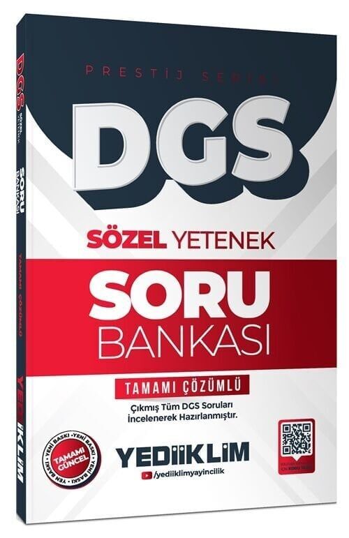 Yediiklim 2026 DGS Prestij Sözel Yetenek Soru Bankası Çözümlü Yediiklim Yayınları