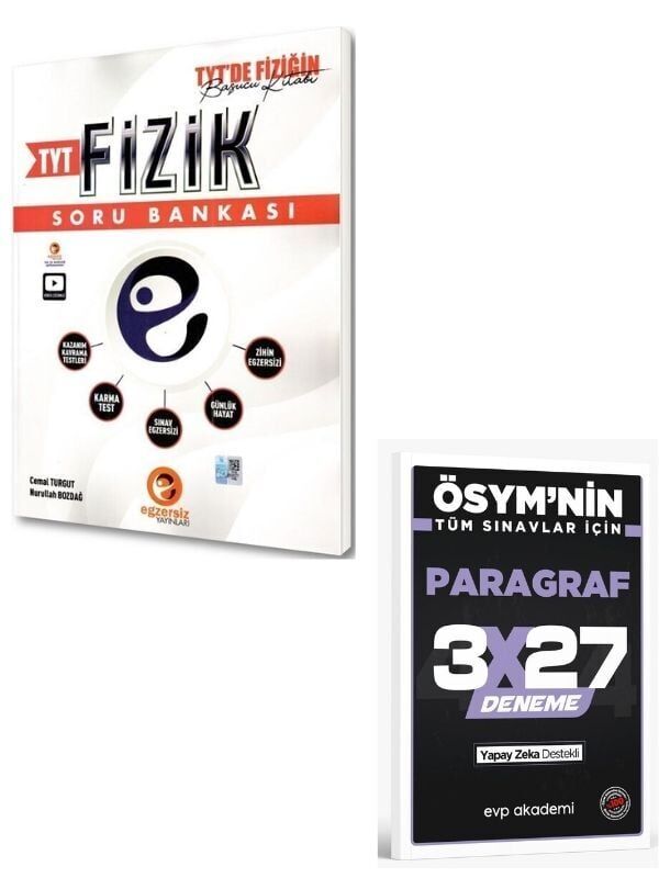 Egzersiz 2027 TYT Fizik Soru Bankası+ EVP Akademi Paragraf