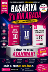 Pegem 2026 KPSS Çıkmış Sorular 10 Yıl & KPSS Türkiye Geneli 1-2-3 (3'lü Deneme Seti) & KPSS GK GY 10 Deneme Seti