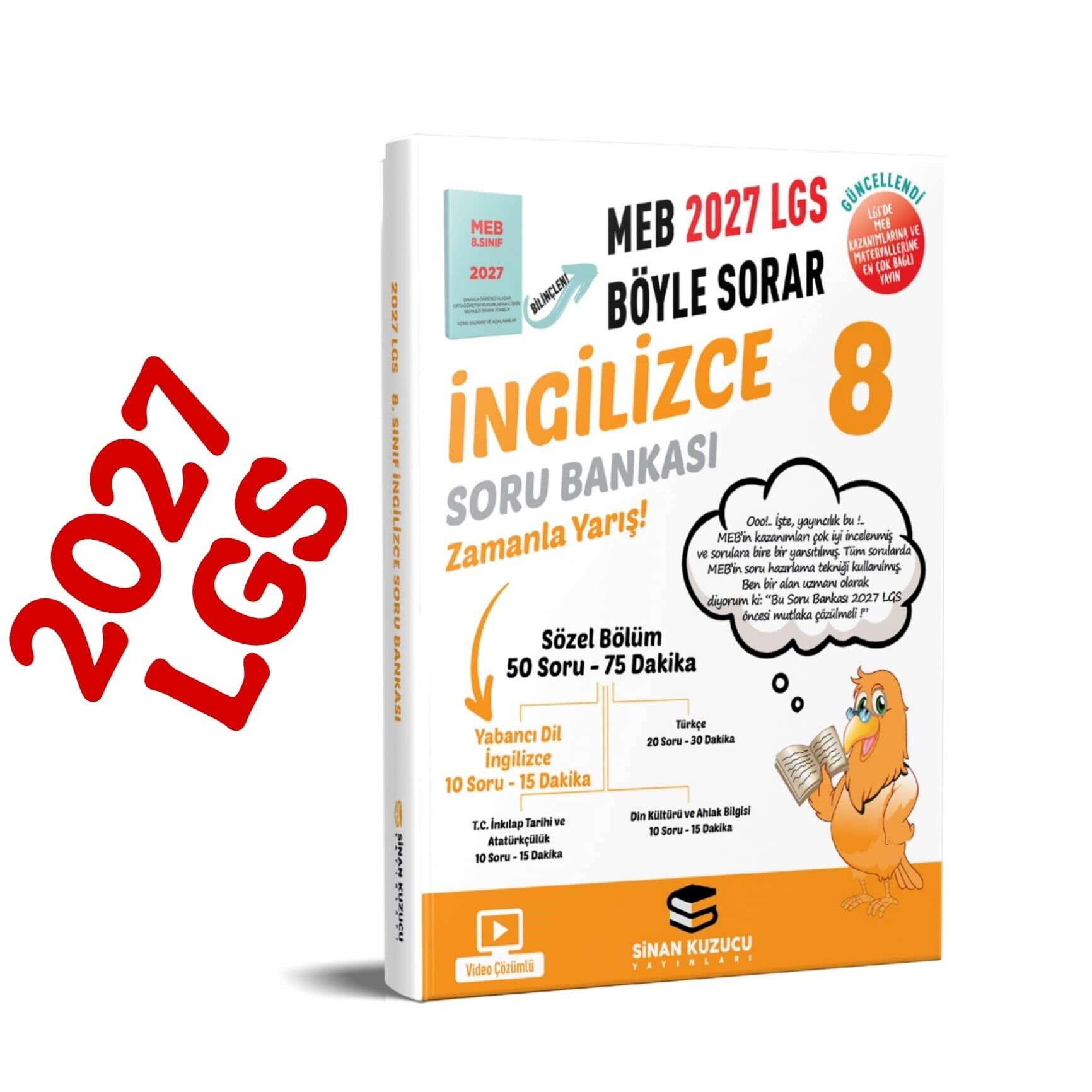 Sinan Kuzucu 2027 8. Sınıf LGS İngilizce Soru Bankası