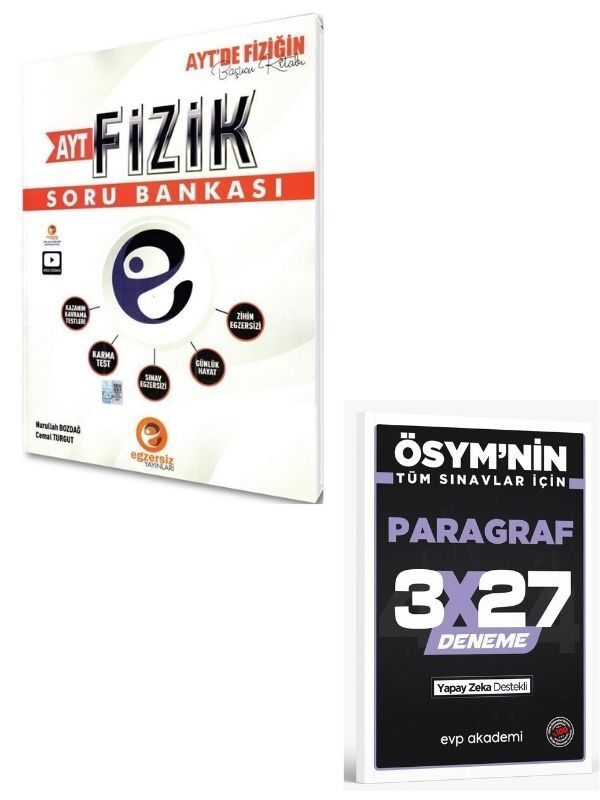 Egzersiz 2027 AYT Fizik Soru Bankası+ EVP Akademi Paragraf