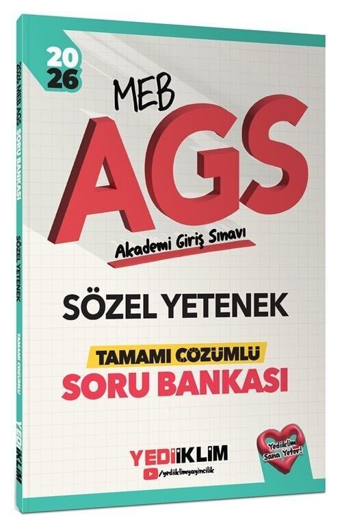 Yediiklim 2026 MEB-AGS Sözel Yetenek Soru Bankası Çözümlü Yediiklim Yayınları