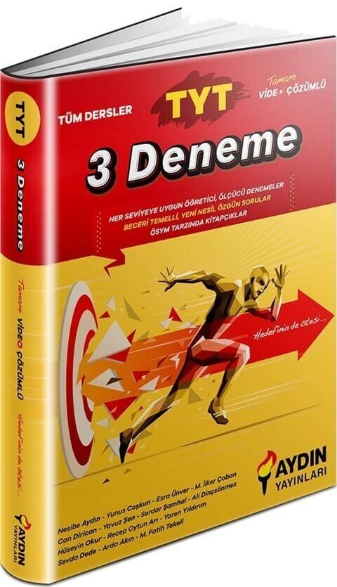 Aydın Yayınları TYT Tüm Dersler 3 Deneme