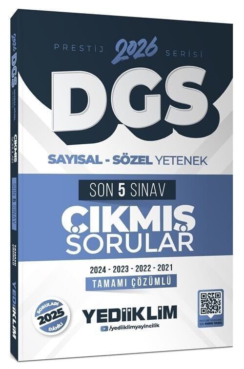 Yediiklim 2026 DGS Prestij Çıkmış Sorular Son 5 Sınav Çözümlü Yediiklim Yayınları