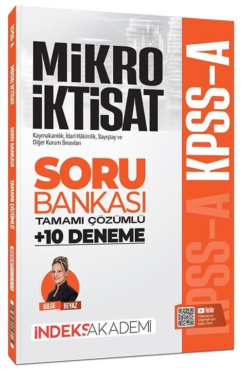 İndeks Akademi 2026 KPSS A Grubu Mikro İktisat Soru Bankası ve 10 Deneme Çözümlü - Bilge Beyaz İndeks Akademi Yayıncılık