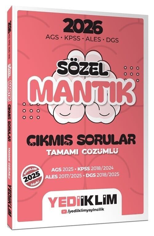 Yediiklim 2026 KPSS MEB-AGS ALES DGS Sözel Mantık Çıkmış Sorular Çözümlü Yediiklim Yayınları