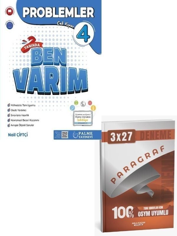 Palme 2027 4. Sınıf Problemler Ben Varım Soru Kitabı+ Anla Kazan Paragraf