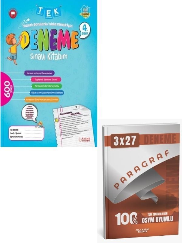 Palme 2027 4. Sınıf Tek Deneme Sınavı Kitabım+ Anla Kazan Paragraf