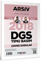 Marka DGS 2018 Sınavı Çıkmış Sorular Tıpkı Basım Çözümlü Yektuğ Mat - Yasin Kara Marka Yayınları