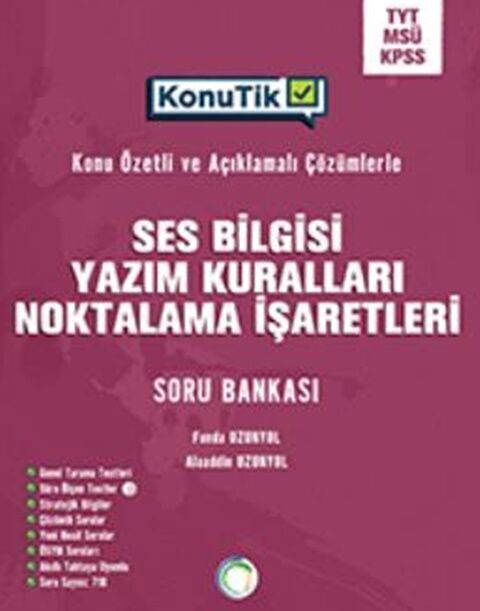 Okyanus TYT KPSS Tüm Adaylar İçin Ses Bilgisi Yazım Kuralları Noktalama İşaretleri KonuTik Soru Bankası