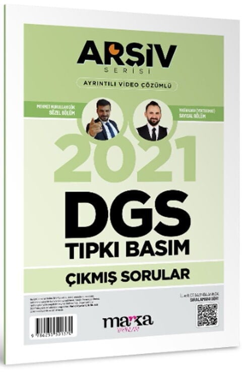 Marka DGS 2021 Sınavı Çıkmış Sorular Tıpkı Basım Çözümlü Yektuğ Mat - Yasin Kara Marka Yayınları