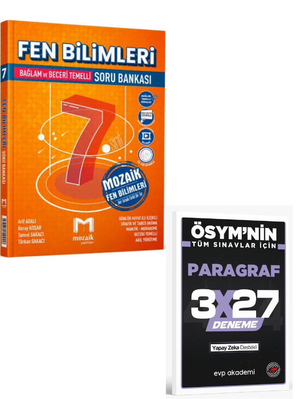 Mozaik 2027 7. Sınıf Fen Bilimleri Soru Bankası Güncel Müfredat + Anla Kazan Paragraf