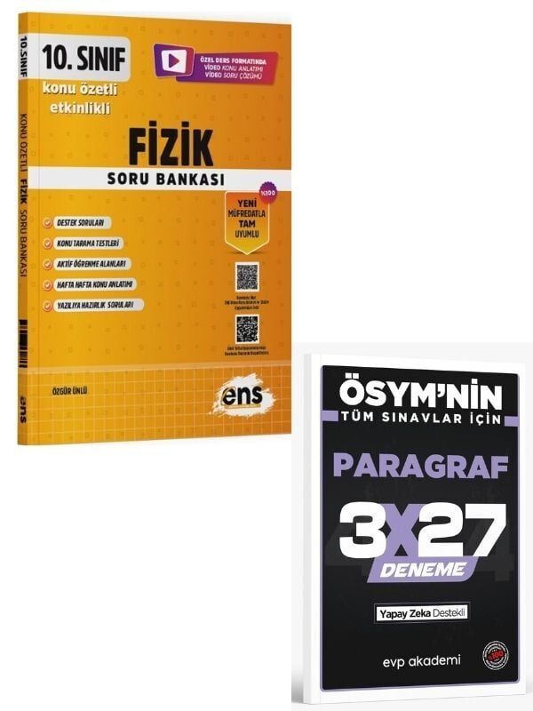 ENS 2027 10. Sınıf Fizik Etkinlikli Soru Bankası+ EVP Akademi Paragraf