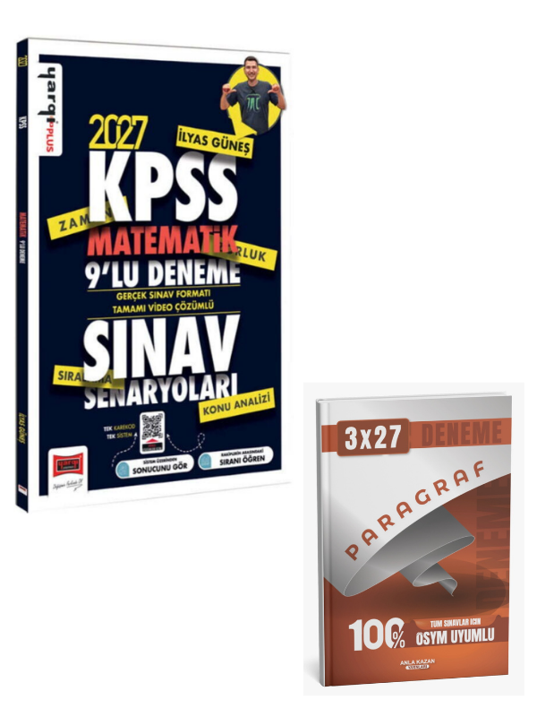 Yargı 2027 KPSS Matematik Sınav Senaryoları Tamamı Video Çözümlü 9 Deneme+ Anla Kazan Paragraf