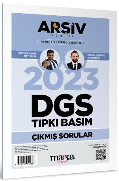 Marka DGS 2023 Sınavı Çıkmış Sorular Tıpkı Basım Çözümlü Yektuğ Mat - Yasin Kara Marka Yayınları