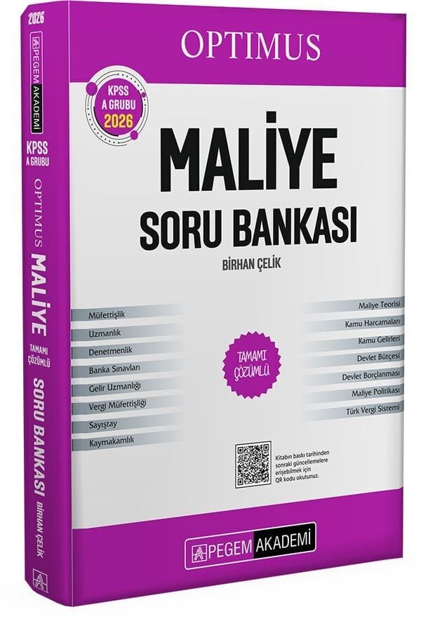 Pegem 2026 KPSS A Grubu Optimus Maliye Soru Bankası Çözümlü Pegem Akademi Yayınları