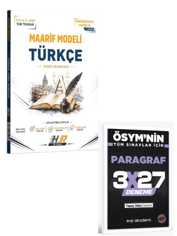 Hız ve Renk 2027  Türkçe Maarif Modeli 1. Aşama Soru Bankası Güncel Müfredat+ Anla Kazan Paragraf