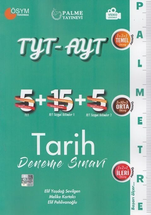 Palme Yayınları TYT AYT Tarih Deneme Sınavı