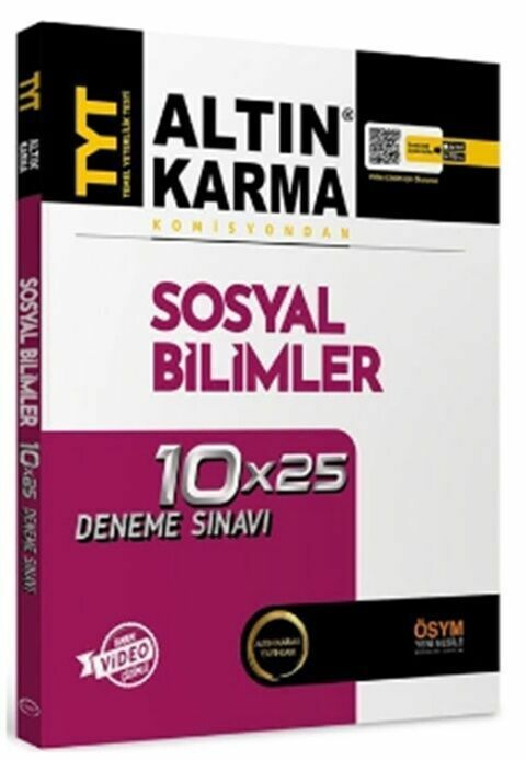 Altın Karma TYT Sosyal Bilimler Tamamı Video Çözümlü 10x25 Deneme Sınavı