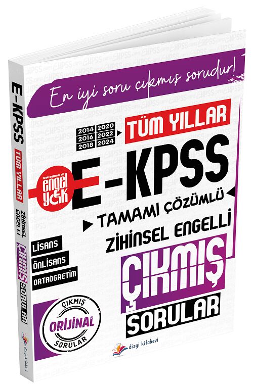 Dizgi Kitap 2026 EKPSS Zihinsel Engelli Çıkmış Sorular Tüm Yıllar Çözümlü Dizgi Kitap