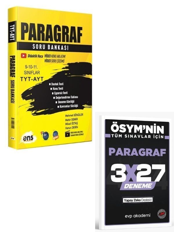 ENS 2027 TYT AYT Paragraf Soru Bankası+ EVP Akademi Paragraf