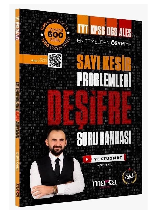 Marka 2025 YKS TYT KPSS DGS ALES Sayı Kesir Problemleri Deşifre Soru Bankası Çözümlü - Yektuğ Mat Marka Yayınları