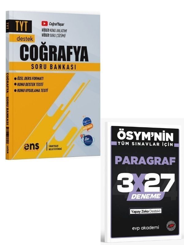 ENS 2027 TYT Coğrafya Destek Soru Bankası+ EVP Akademi Paragraf