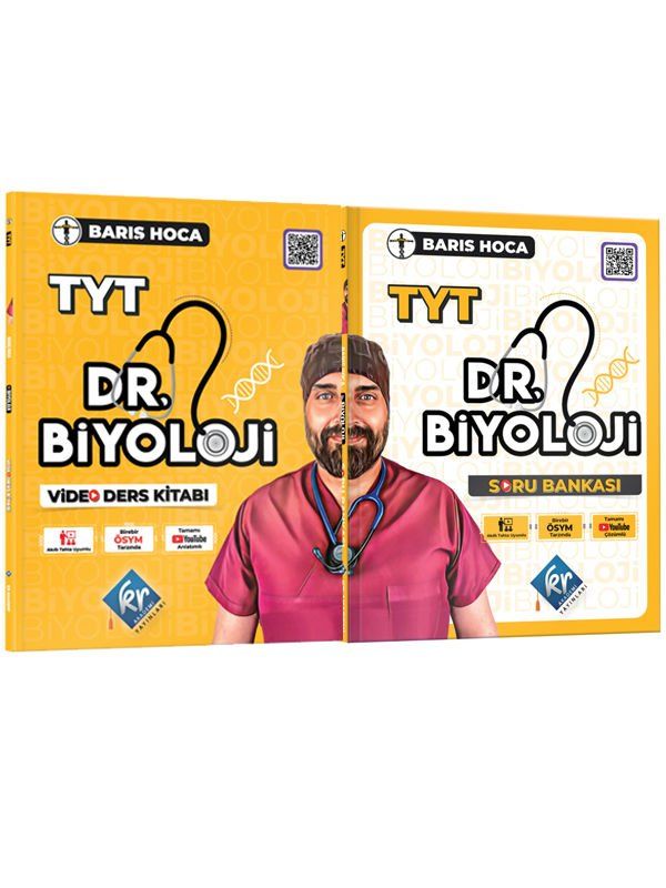 KR Akademi Dr. Biyoloji Video Ders Kitabı ve Soru Bankası 2 Kitap Set