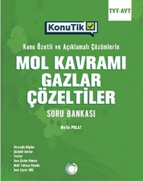 Okyanus Yayınları TYT AYT Mol Kavramı Gazlar Çözeltiler Soru Bankası