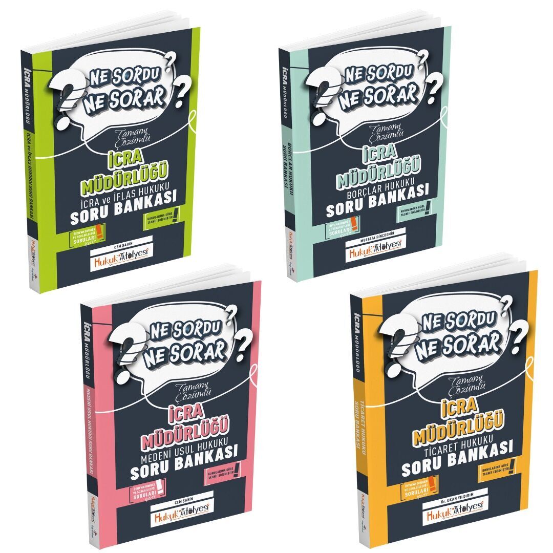 Dizgi Kitap Hukuk Atölyesi İcra Müdürlüğü Soru Bankası 4 lü Set Dizgi Kitap