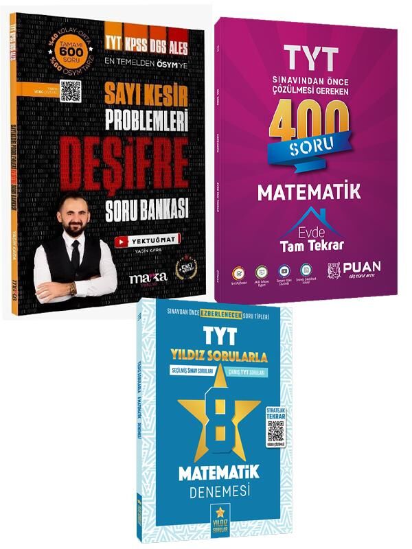 Marka Yayınları Sayı Kesir Problemleri Deşifre Soru ve Puan TYT Matematik 400 ile 8li Deneme